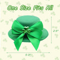 St. Patrick’s Day Leprechaun Top Hat Hair Bow Clips Green Clover Shamrock by Deal US