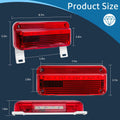 EXERAUO 77 LED RV Tail Lights Brake Stop Turn Waterproof Red HDD-020 by Deal US