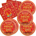 48pcs Chinese New Year 2025 Party Plates Napkins Decorations for 24 Guests by Deal US