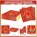48pcs Chinese New Year 2025 Party Plates Napkins Decorations for 24 Guests by Deal US