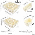Snackle Box Divided Serving Tray with Lid & Handle 8 & 4 Compartments Picnic by Deal US