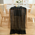 Putros Cheesecloth Table Runner Misty Rose 10FT 6pcs Boho Gauze 120 Inch by Deal US