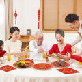 48pcs Chinese New Year 2025 Party Plates Napkins Decorations for 24 Guests by Deal US