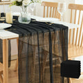 Putros Cheesecloth Table Runner Misty Rose 10FT 6pcs Boho Gauze 120 Inch by Deal US