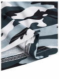 Women's Camo V Neck Sleeveless Crop Top Ruched Backless Dark Green Size M by Deal US