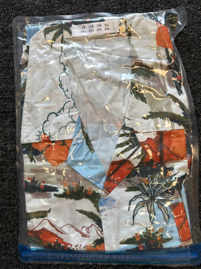 APTRO Hawaiian Shirt Men Tropical Short Sleeve Button Down Shirt Size 2X by Deal US