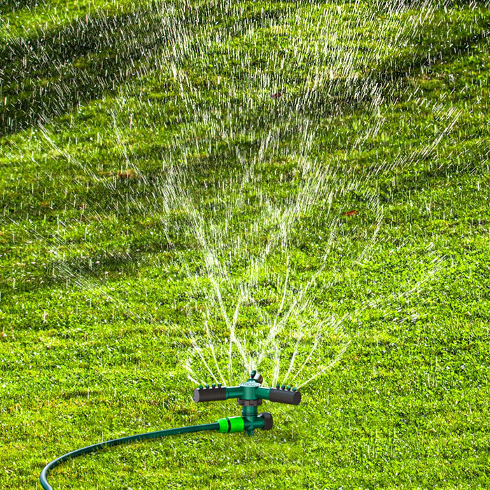Gyrivav 360° Rotating Metal Lawn Sprinkler Fits 1/2'' Hose Heavy Duty by Deal US
