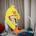 Bubblepompom Duck Plush Hat with Ears Yellow Size 22" by Deal US