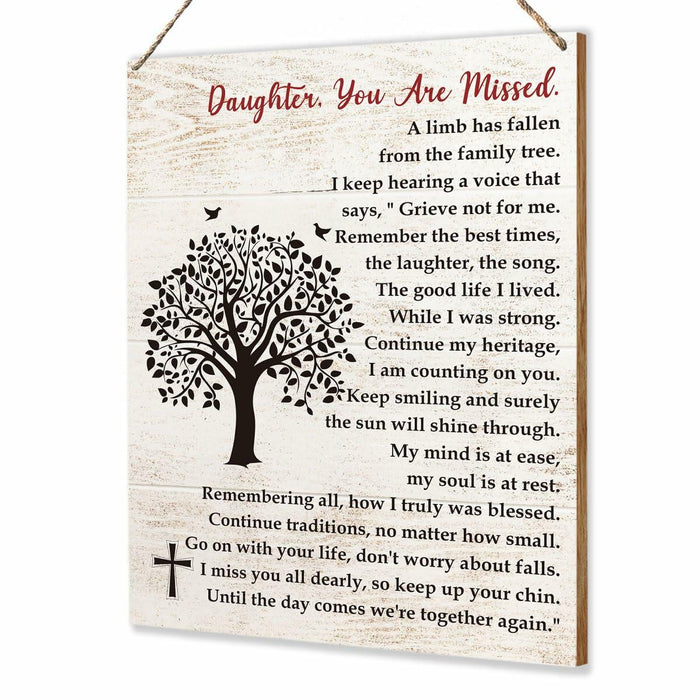 Sympathy Gifts Memorial Remembrance Wood Sign Loss of Mom 8x10 inches by Deal US