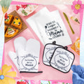 Teenyyou Kitchen Set 5 Pcs Dish Towels Oven Pads Pot Holder Oven Mitt by Deal US
