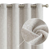 Jinchan Faux Linen Burlap Curtains 63" Heathered Gray 2pc Grommet Panels