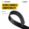 PartsBroz K060711 Micro-V Serpentine Drive Belt Black Compatible Gates by Deal US