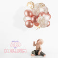 Dandy Decor 60 Pack 12in Rose Gold White Confetti Balloons with Ribbon by Deal US