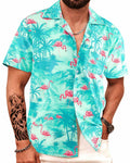 APTRO Hawaiian Shirt Men Tropical Short Sleeve Button Down Shirt Size 2X by Deal US
