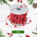 Ecally 250ft Plastic Beads Garland Chain Roll Red Wedding Decoration by Deal US