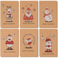 BEST PAPER GREETINGS Christmas Cards 36 Pack 4x6 Kraft Paper Red White Envelopes by Deal US