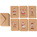 BEST PAPER GREETINGS Christmas Cards 36 Pack 4x6 Kraft Paper Red White Envelopes by Deal US