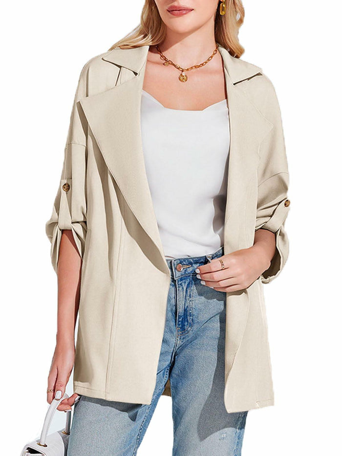 Onedreamer Women's Military Jacket Lightweight Oversized Utility Coat Size M by Deal US