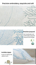 Starfish Pillow Cover Coral Leaf Blue Cushion Case 18x18 Inch 1PC by Deal US