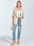 Onedreamer Women's Military Jacket Lightweight Oversized Utility Coat Size M by Deal US