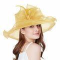 Derby Hats Women Organza Kentucky Fascinator UV Protection Sun Hat by Deal US