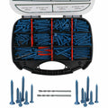 290PCS Concrete Screws 12 Sizes Flat & Hex Head Masonry Anchors 1.25"-2.25" by Deal US