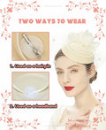 Kidukso Vintage Derby Fascinator Hat with Veil for Wedding Party by Deal US