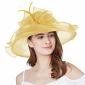 Derby Hats Women Organza Kentucky Fascinator UV Protection Sun Hat by Deal US