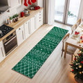 jinchan Christmas Runner Rug 3x7 Green Moroccan Non Slip Soft Carpet by Deal US