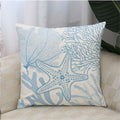 Starfish Pillow Cover Coral Leaf Blue Cushion Case 18x18 Inch 1PC by Deal US