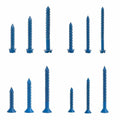 290PCS Concrete Screws 12 Sizes Flat & Hex Head Masonry Anchors 1.25"-2.25" by Deal US