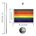 Philadelphia Rainbow Pride Table Flag with Stand Small Mini 4x6 Inches by Deal US