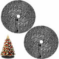 2 Pcs Black Sequin Tree Skirt 15 Inch Glitter Shiny Christmas Decoration by Deal US