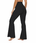 Flare Crossover Leggings with Pockets High Waisted Yoga Pants Black XS by Deal US