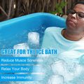 POUYRBA 2pcs Extra Large 6LB Blue Silicone Ice Block Mold for Ice Bath by Deal US
