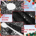 2 Pcs Black Sequin Tree Skirt 15 Inch Glitter Shiny Christmas Decoration by Deal US