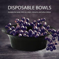 Party Essentials Deluxe Plastic Salad Bowls 10oz Black 20 Count by Deal US