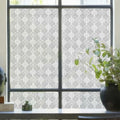 HYOUBALA Window Privacy Film UV Protection Non-Adhesive Begonia 17.5x78.7 by Deal US