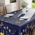 BOTB LIHM Eid Ramadan Tablecloth 60x84" Castle Lantern Stars & Moon by Deal US