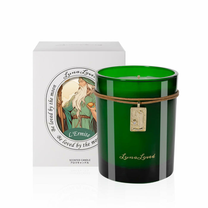 LunaLoved Candle for Tarot The Hermit, Juniper Lavender Scented Candles, GREEN by Deal US
