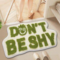 Blkjsgly 18x30 Cute Non-Slip Plush Bath Mat Green White Soft Absorbent by Deal US