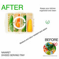 Snackle Box Divided Serving Tray with Lid & Handle 4 Compartments by Deal US