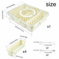 Snackle Box Divided Serving Tray with Lid & Handle 4 Compartments by Deal US