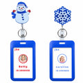 Easter Nurse Retractable Badge Holder Snowman Clip Hard Plastic Reel by Deal US