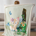 COSUSKET Kids LinaBell 3D Embroidery Sherpa Throw Blanket 50x60in by Deal US