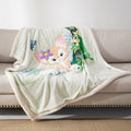 COSUSKET Kids LinaBell 3D Embroidery Sherpa Throw Blanket 50x60in by Deal US