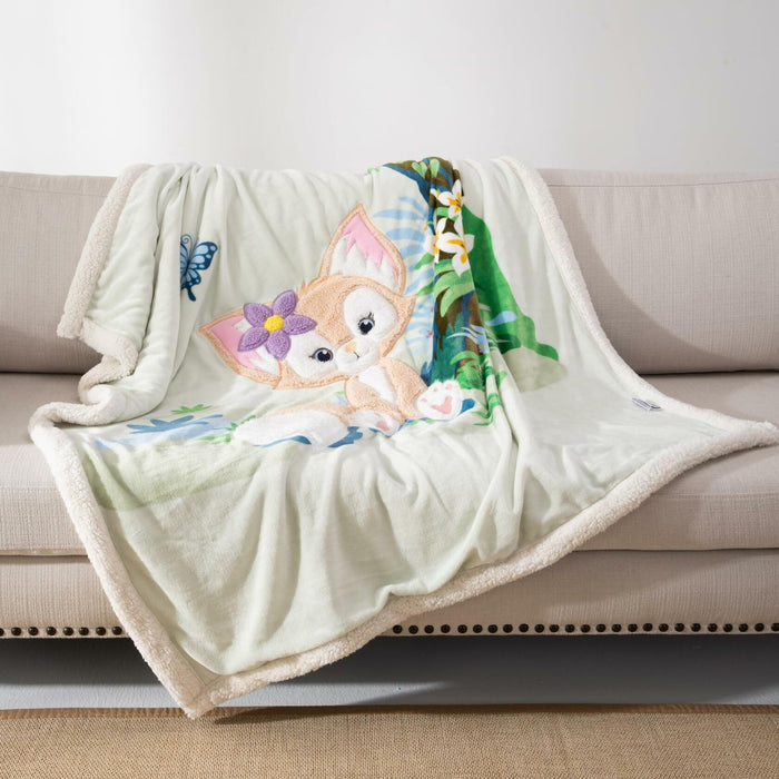 COSUSKET Kids LinaBell 3D Embroidery Sherpa Throw Blanket 50x60in by Deal US