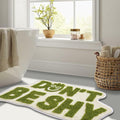 Blkjsgly 18x30 Cute Non-Slip Plush Bath Mat Green White Soft Absorbent by Deal US