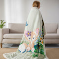 COSUSKET Kids LinaBell 3D Embroidery Sherpa Throw Blanket 50x60in by Deal US