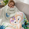 COSUSKET Kids LinaBell 3D Embroidery Sherpa Throw Blanket 50x60in by Deal US